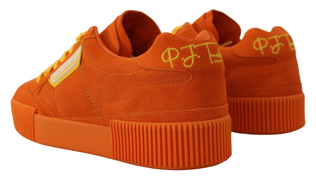 Sneakers en cuir orange Pj Tucker