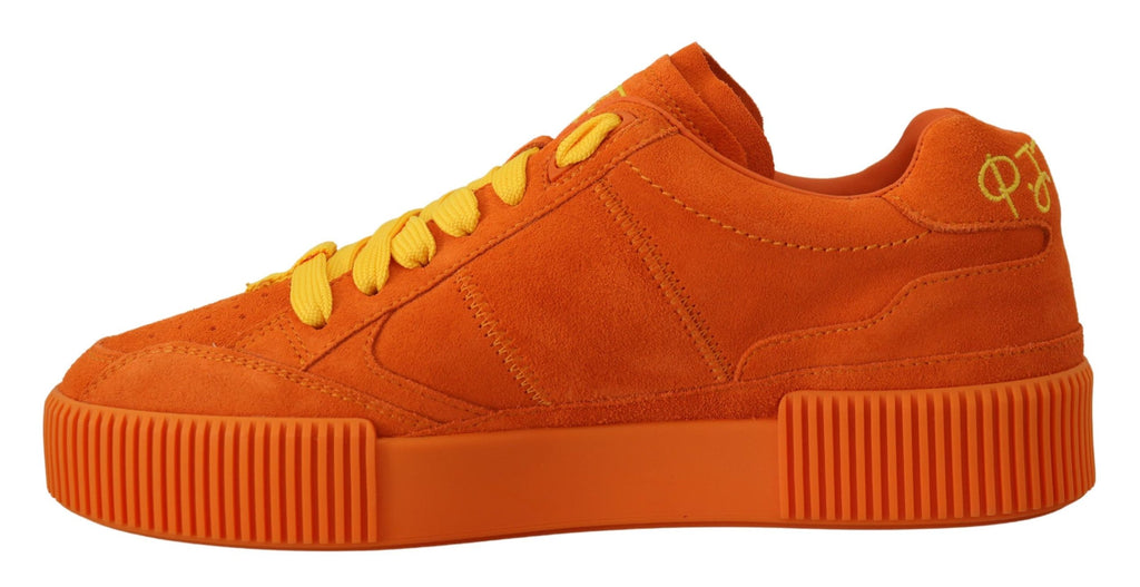 Sneakers en cuir orange Pj Tucker