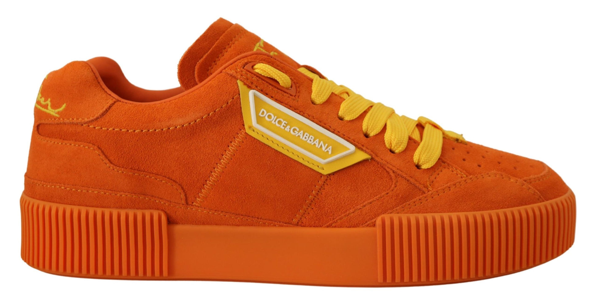 Sneakers en cuir orange Pj Tucker