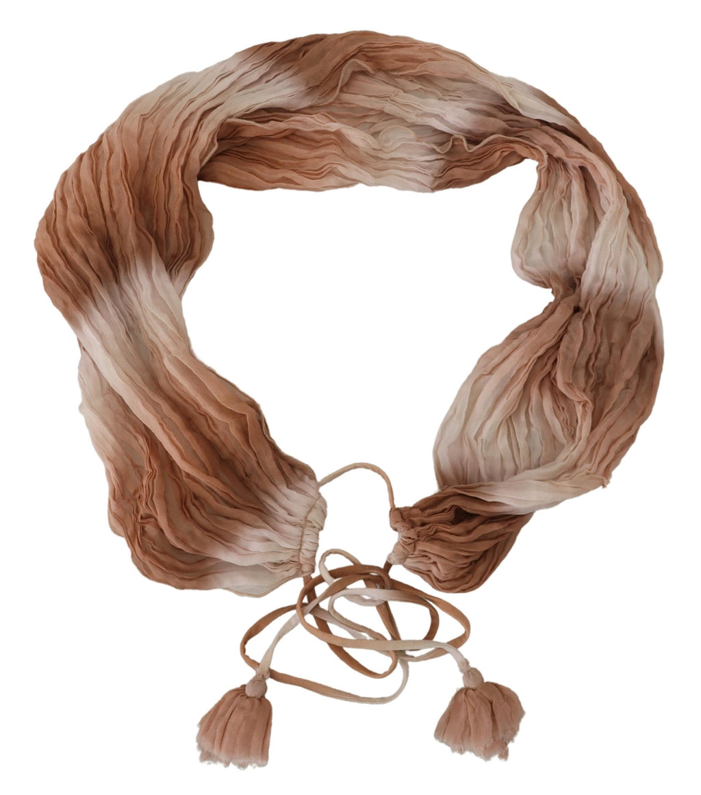 Écharpe foulard en soie multicolore