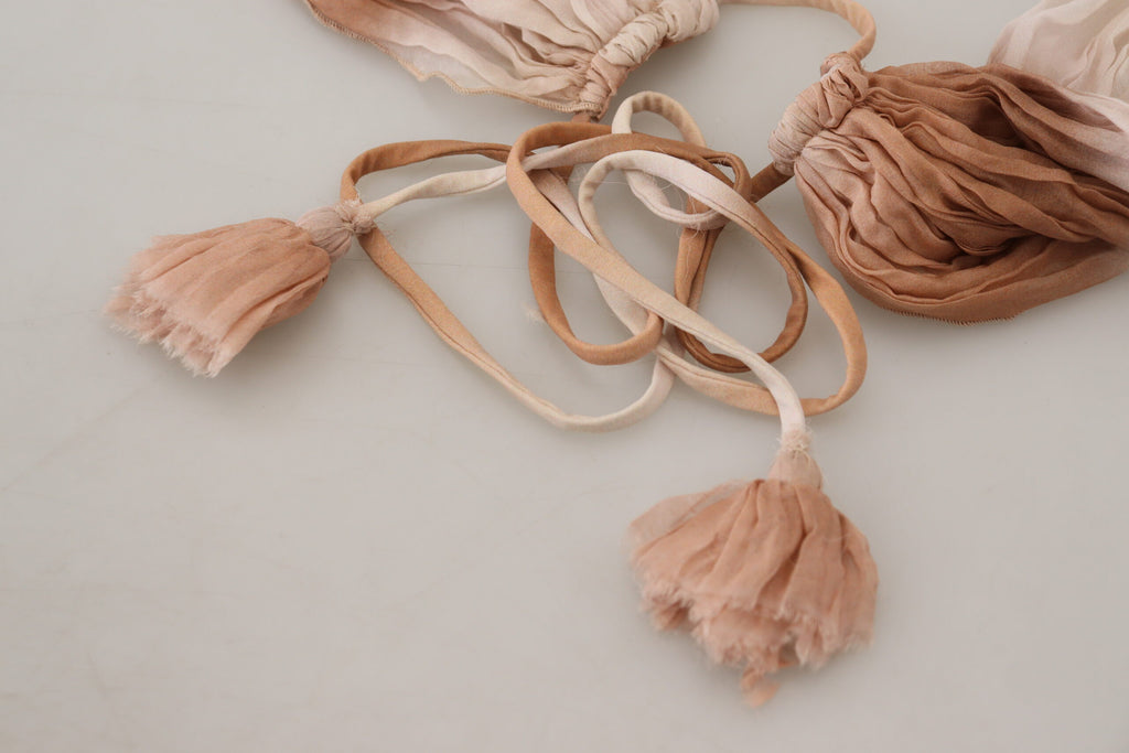Écharpe foulard en soie multicolore
