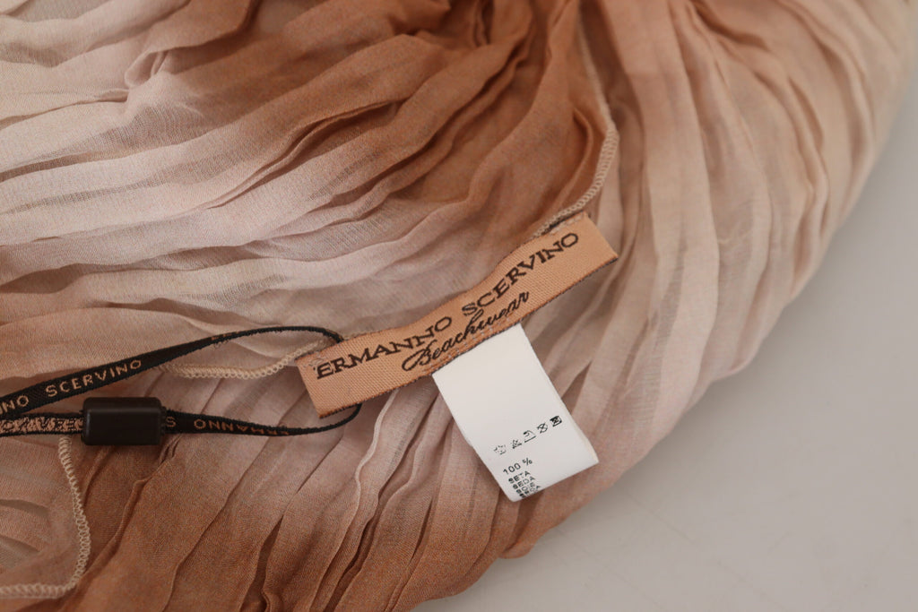 Écharpe foulard en soie multicolore