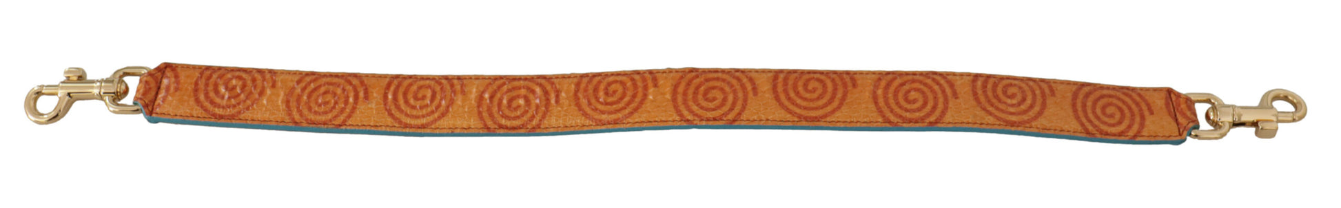Bandoulière de sac à main en cuir orange à motif tourbillonnant