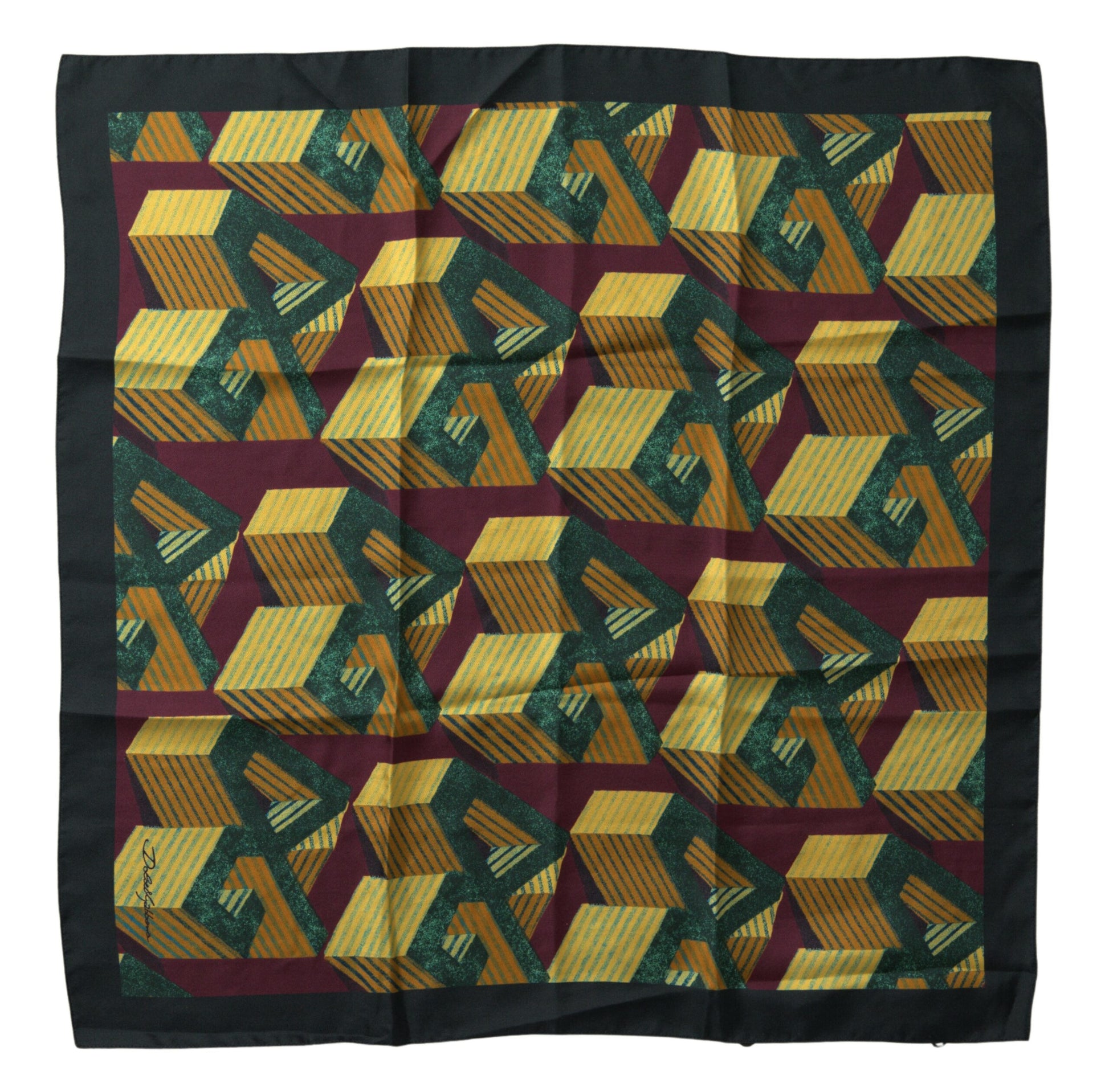 Écharpe carrée à motifs multicolores imprimés