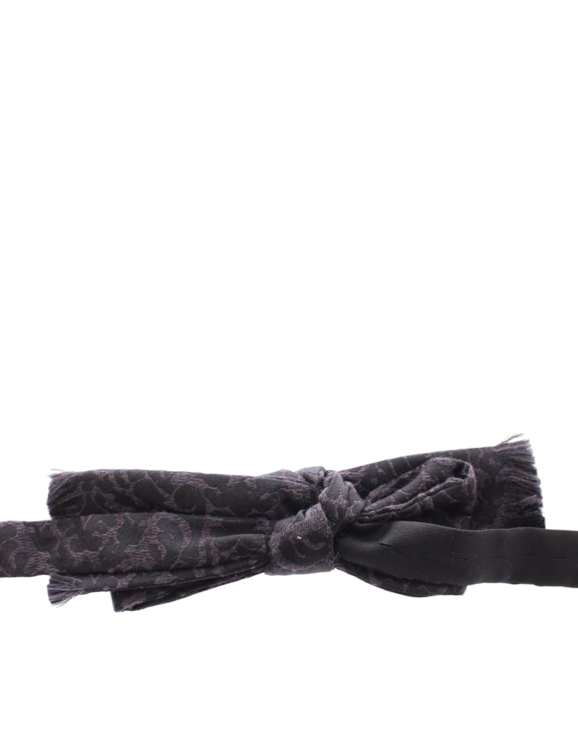 Papillon en laine gris et noir