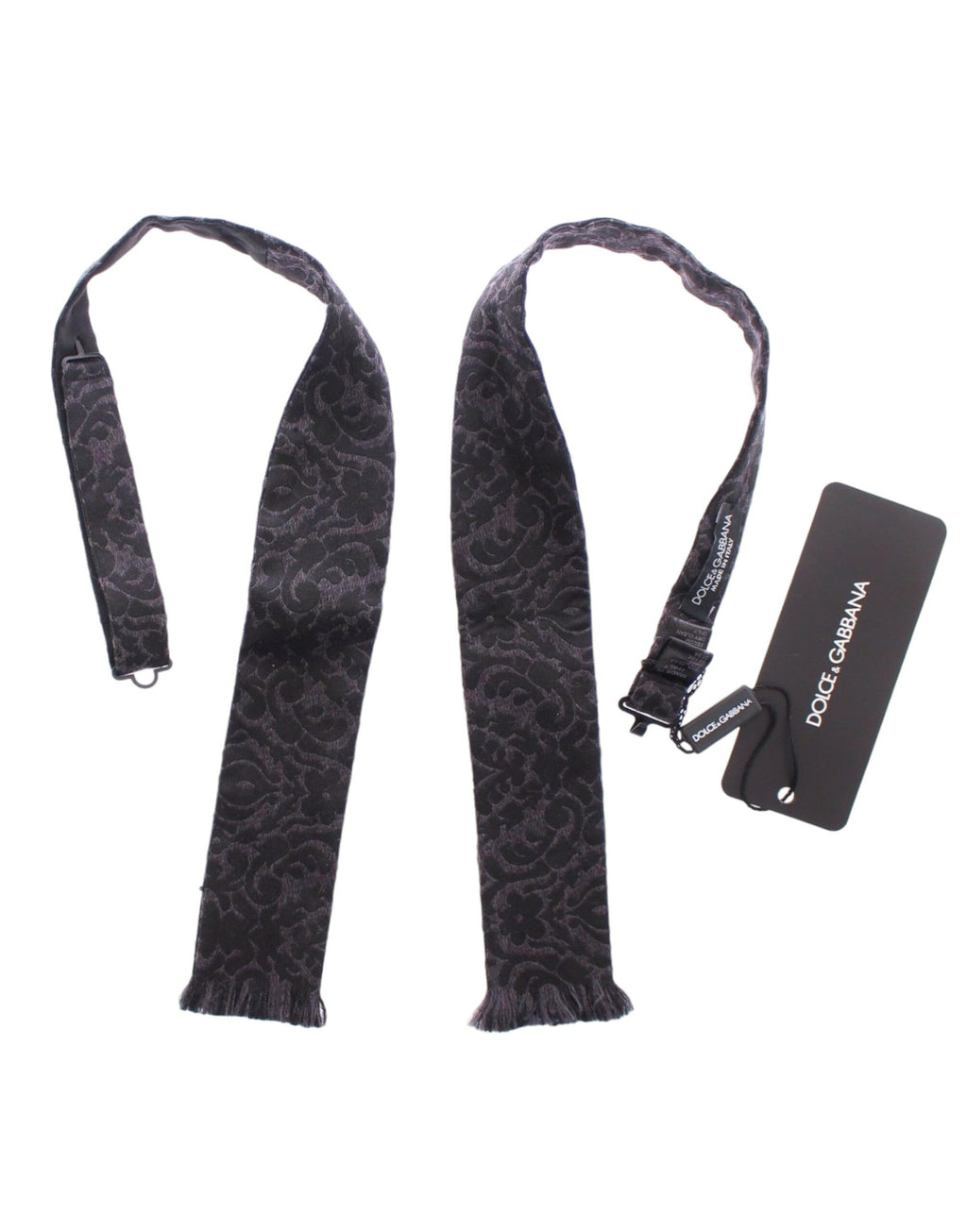 Papillon en laine gris et noir