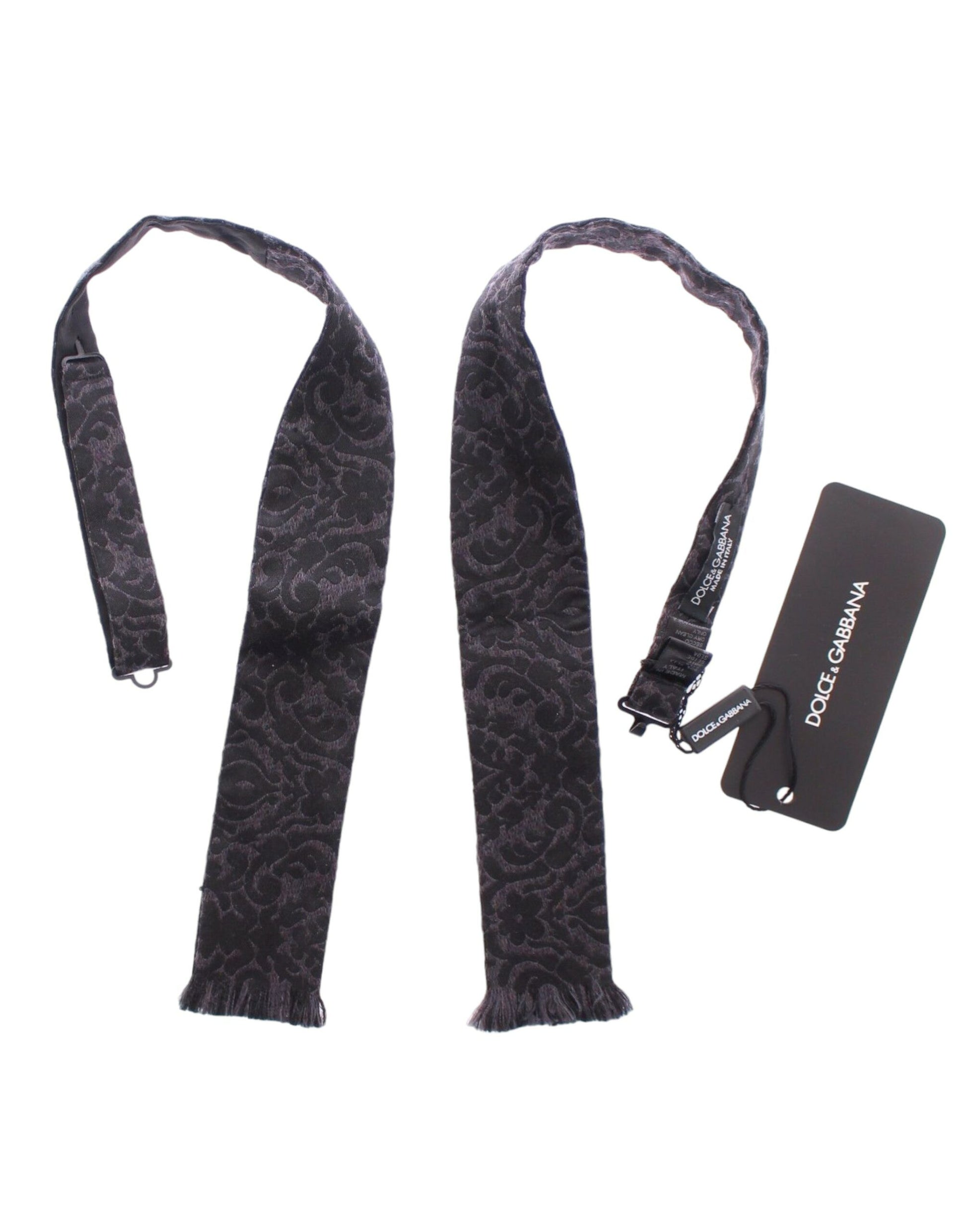 Papillon en laine gris et noir