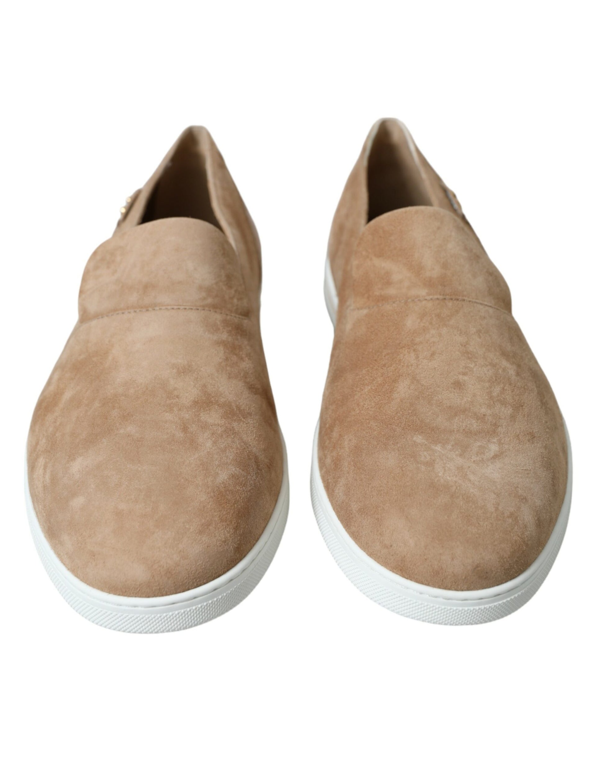Chaussons mocassins en daim beige pour homme, style caïman