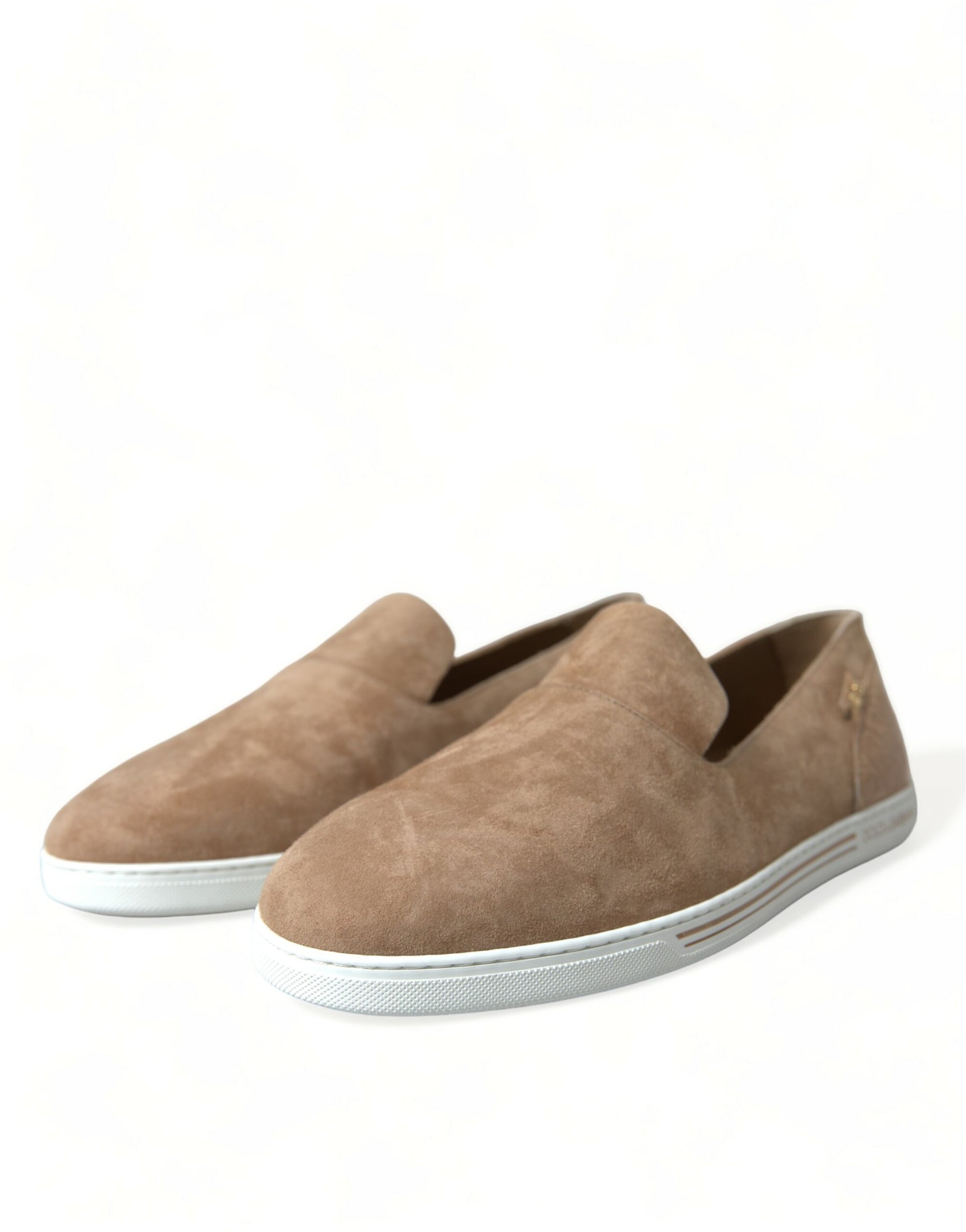 Chaussons mocassins en daim beige pour homme, style caïman