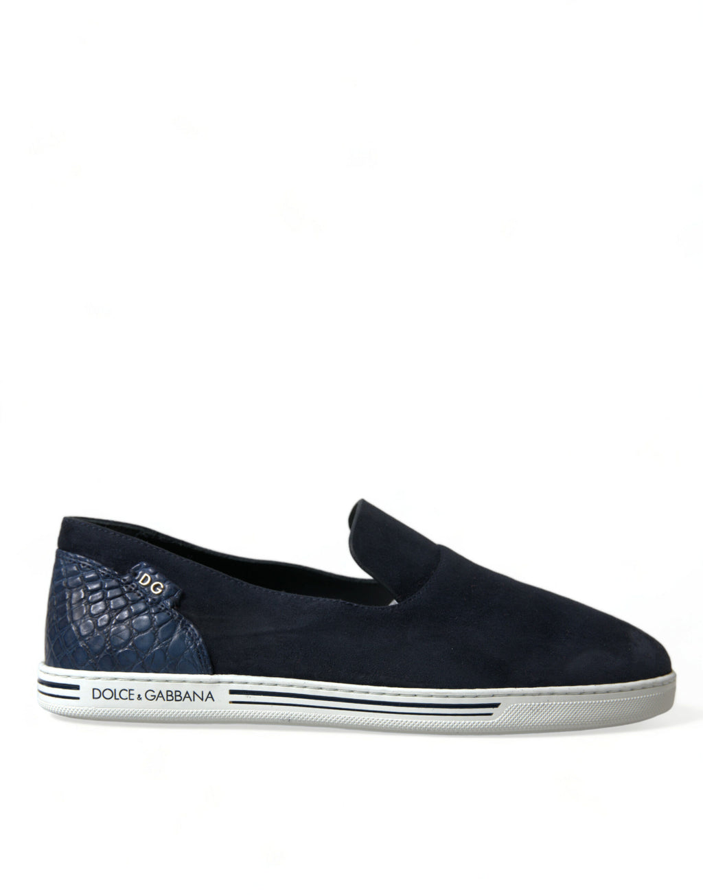 Mocassins en daim bleu Caiman, chaussures Saint-Tropez