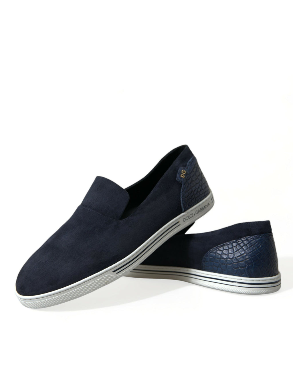 Mocassins en daim bleu Caiman, chaussures Saint-Tropez