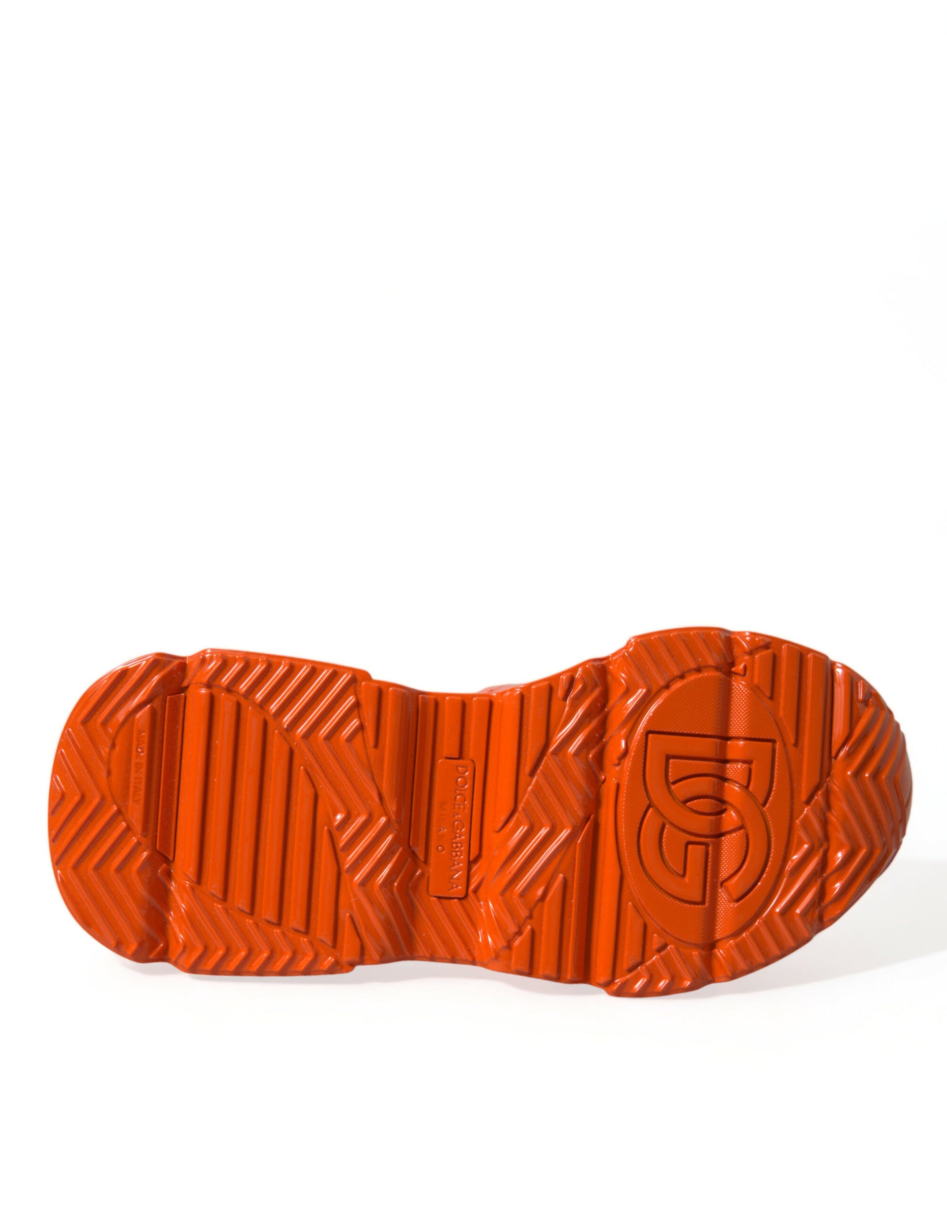 Sneakers montantes à plateforme orange à panneaux multiples