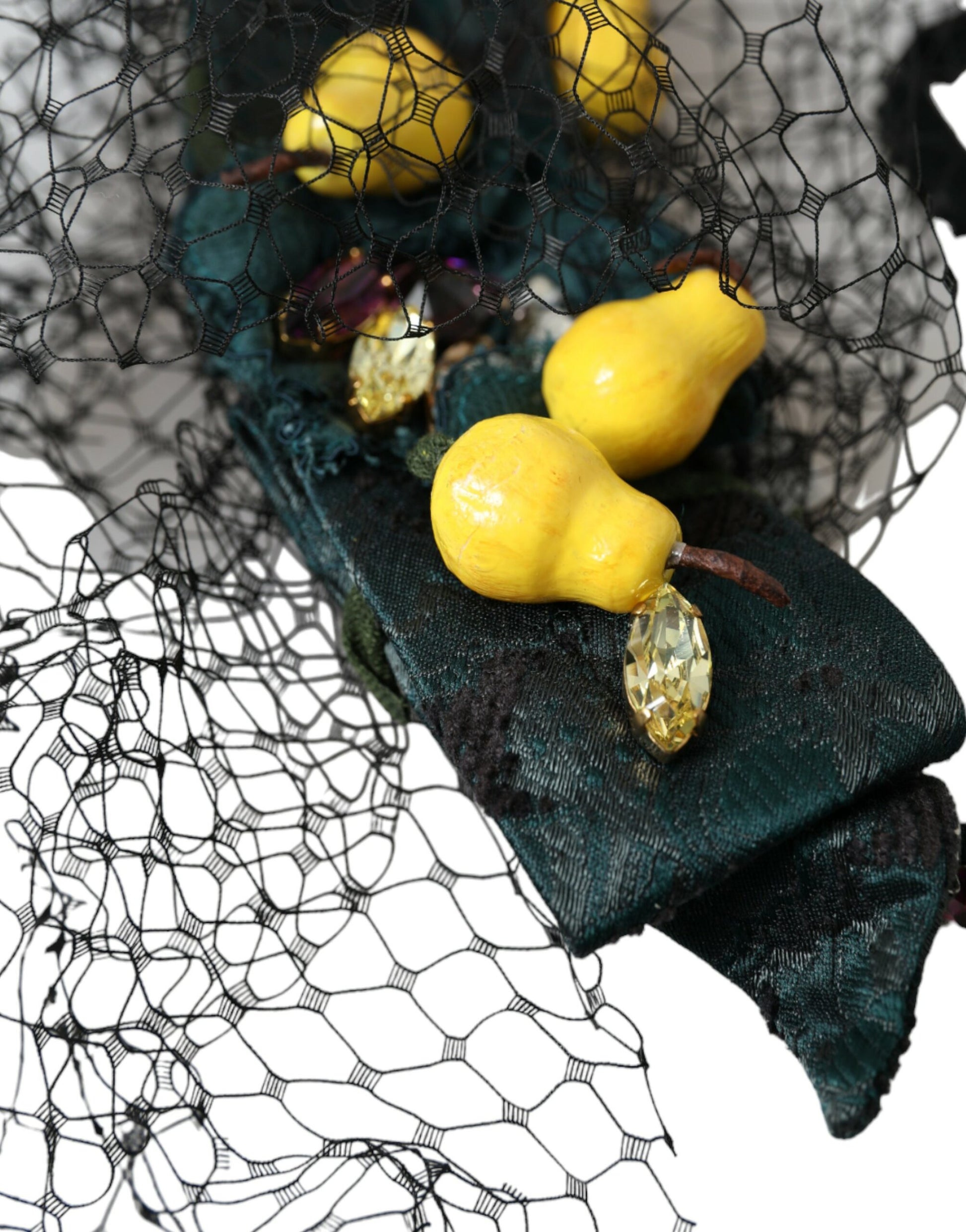 Diadème en filet violet à cristaux de la Sicile de Black Lemons