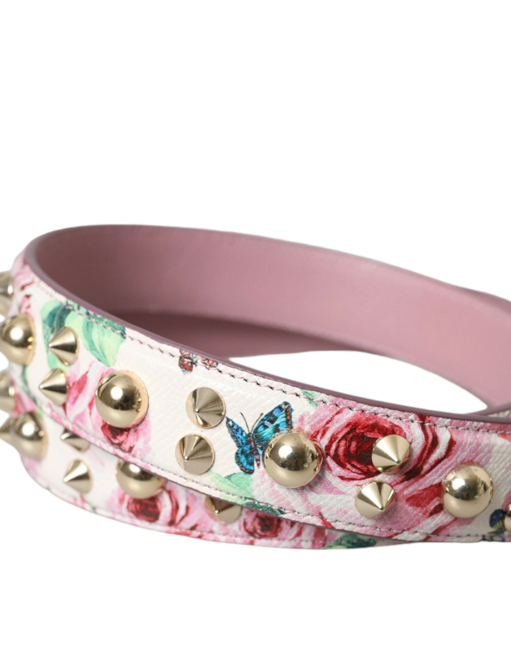 Bandoulière pour sac à main à motifs floraux roses