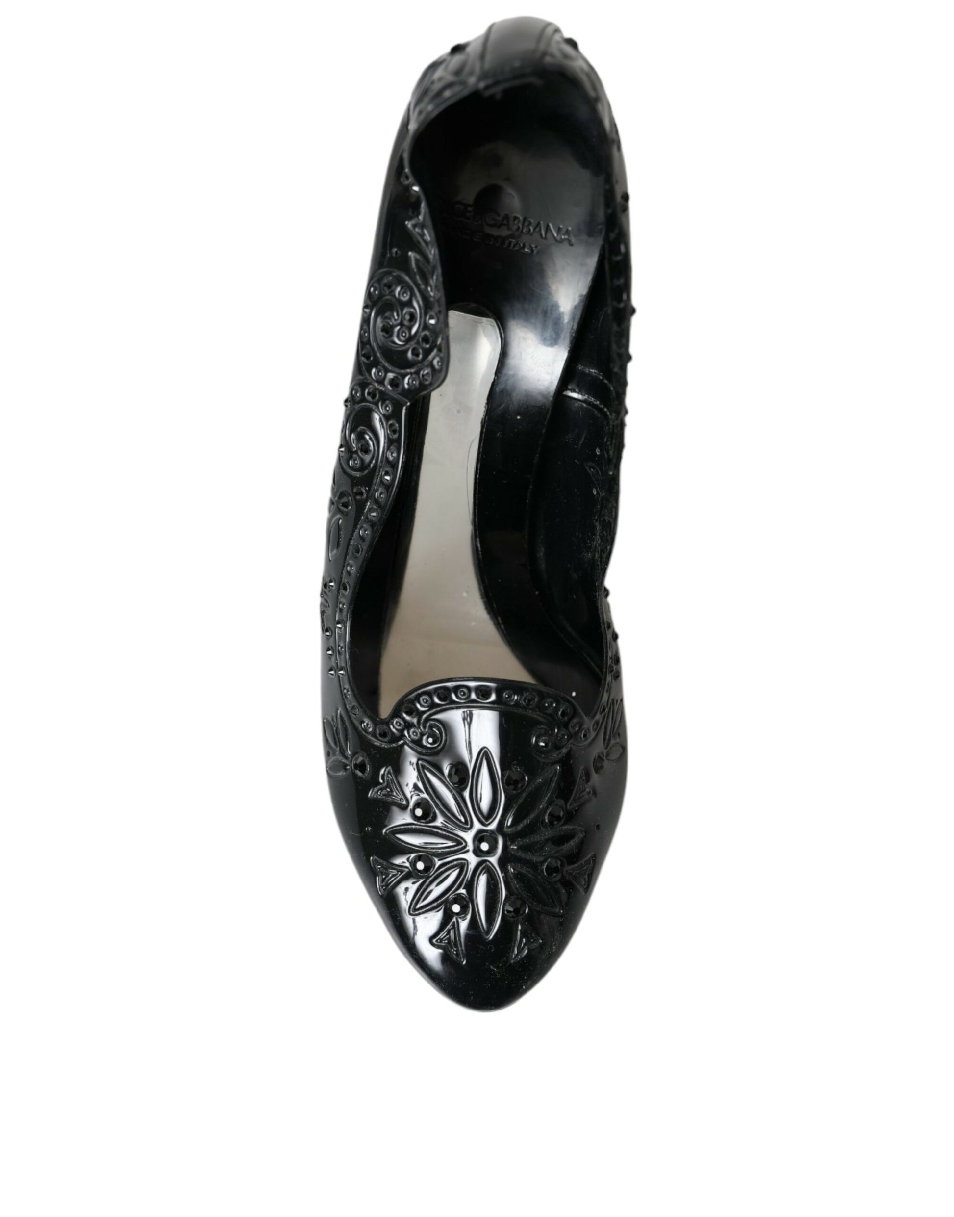 Escarpins à talons hauts CINDERELLA en cristal noir