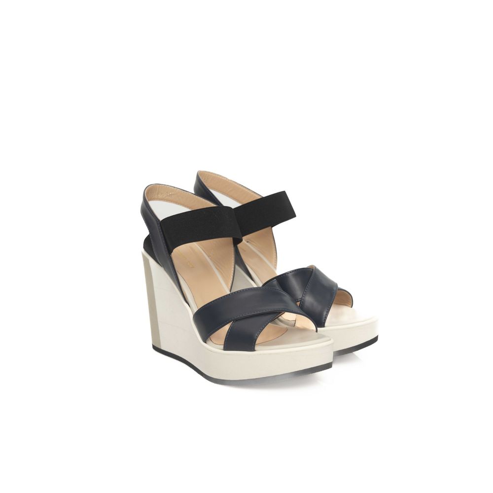 Blue Calfskin Women Sandal