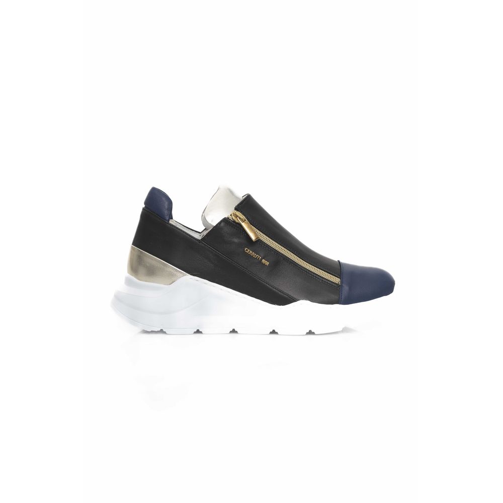 Black Goatskin Women Sneaker