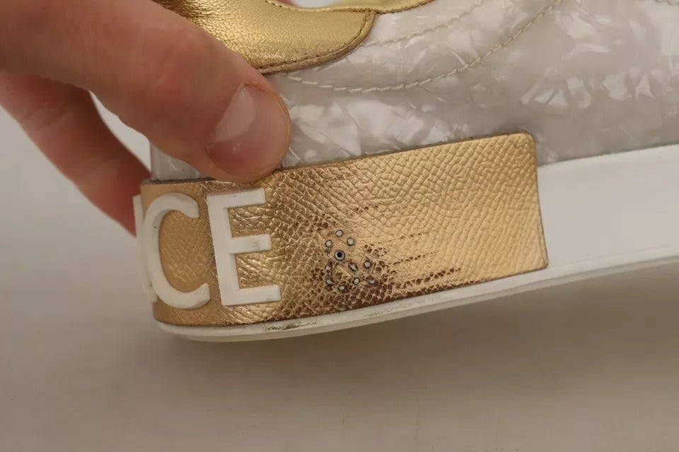 Sneakers blanches Portofino en nacre, chaussures décontractées
