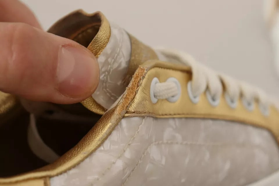 Sneakers blanches Portofino en nacre, chaussures décontractées