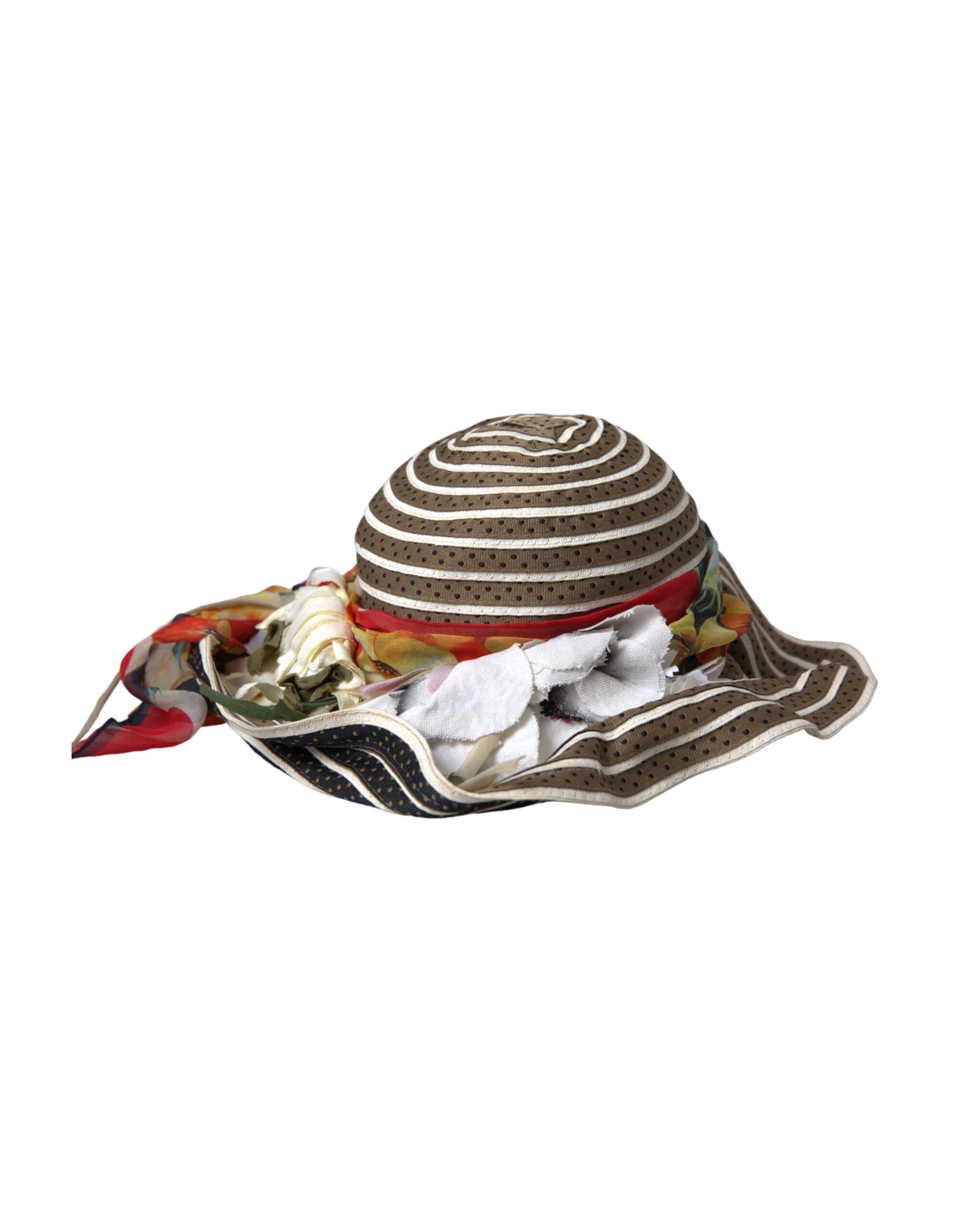 Chapeau souple à large bord multicolore fantaisie
