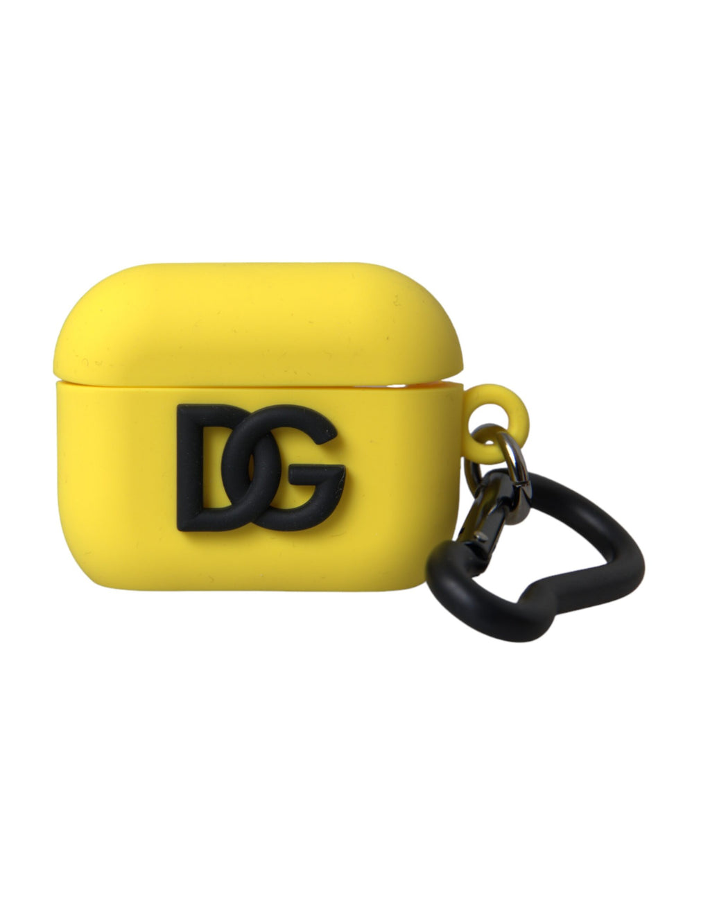 Étui Airpods en silicone jaune avec logo en relief