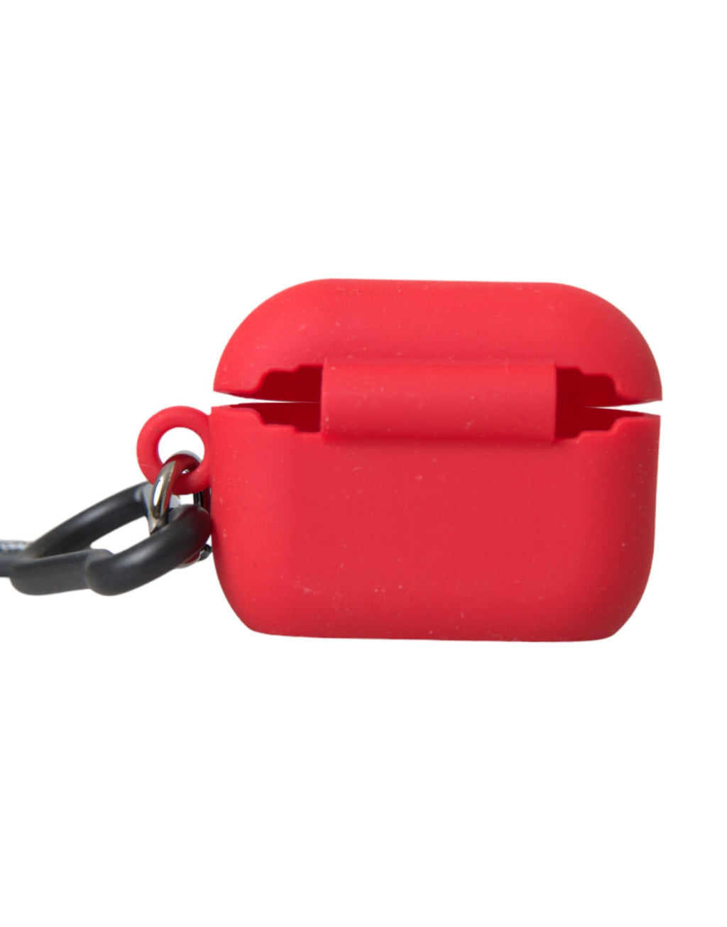 Étui Airpods en caoutchouc de silicone rouge avec logo en relief
