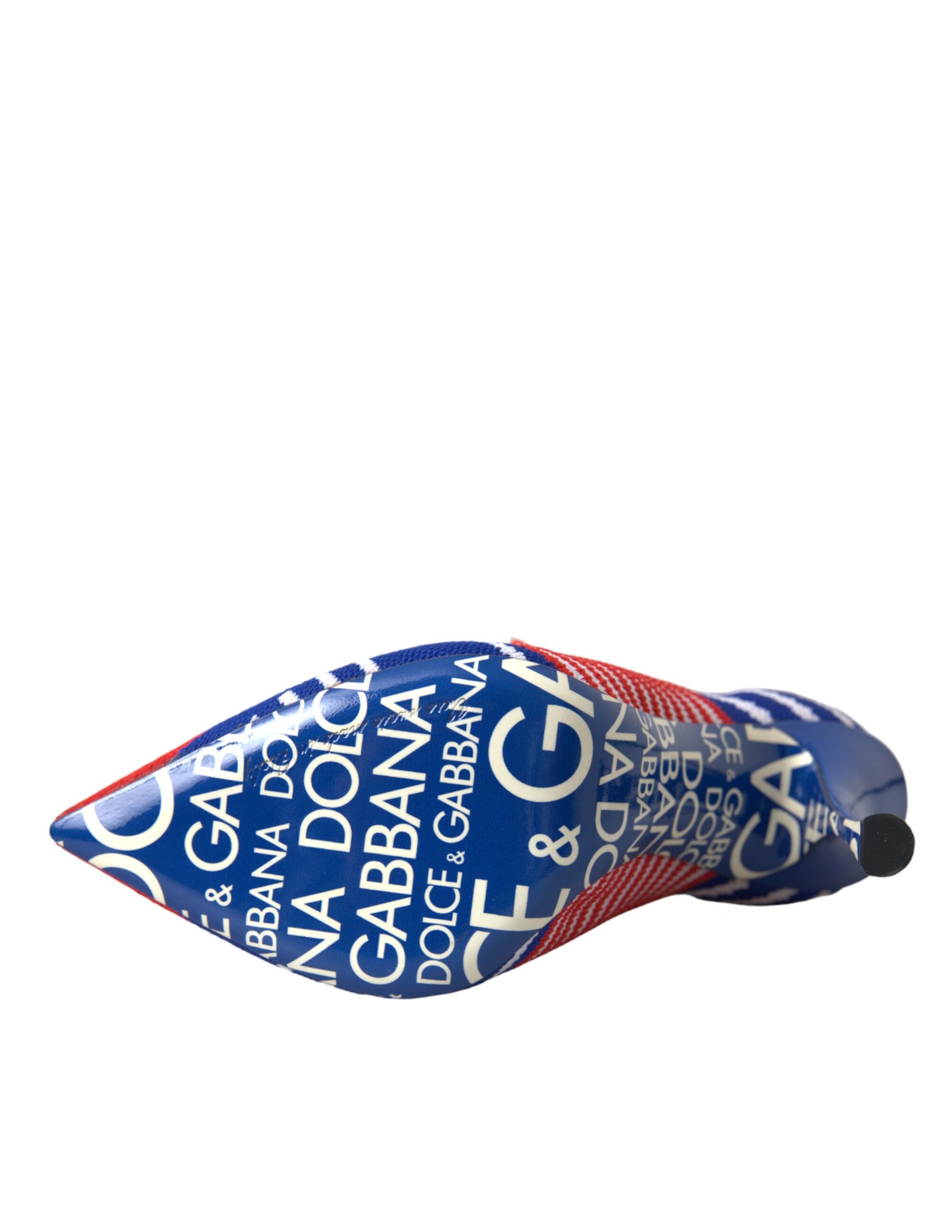 Bottes courtes en forme de chaussettes, rouges et bleues, extensibles, avec logo.