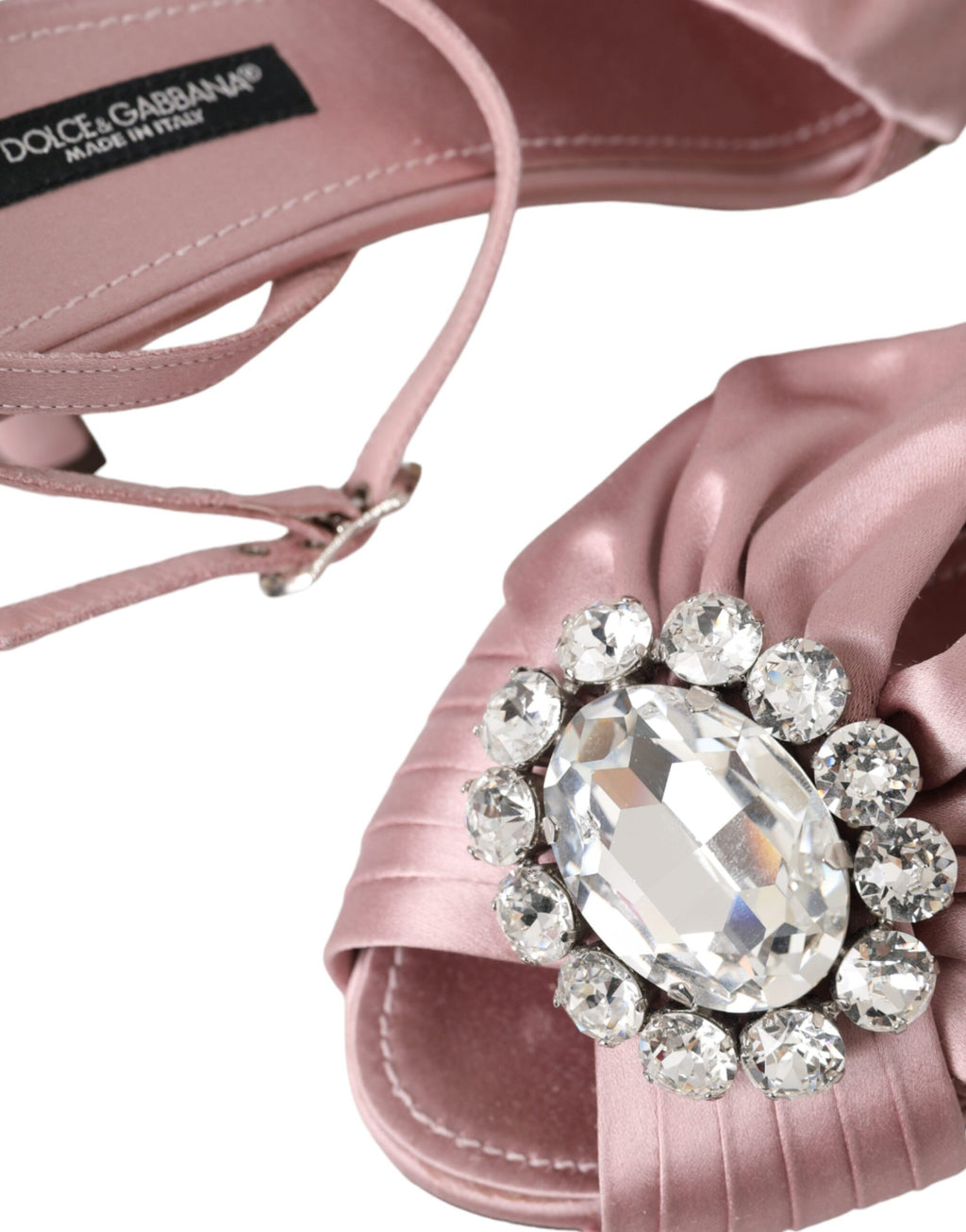Sandales à talons hauts Keira en cristal rose