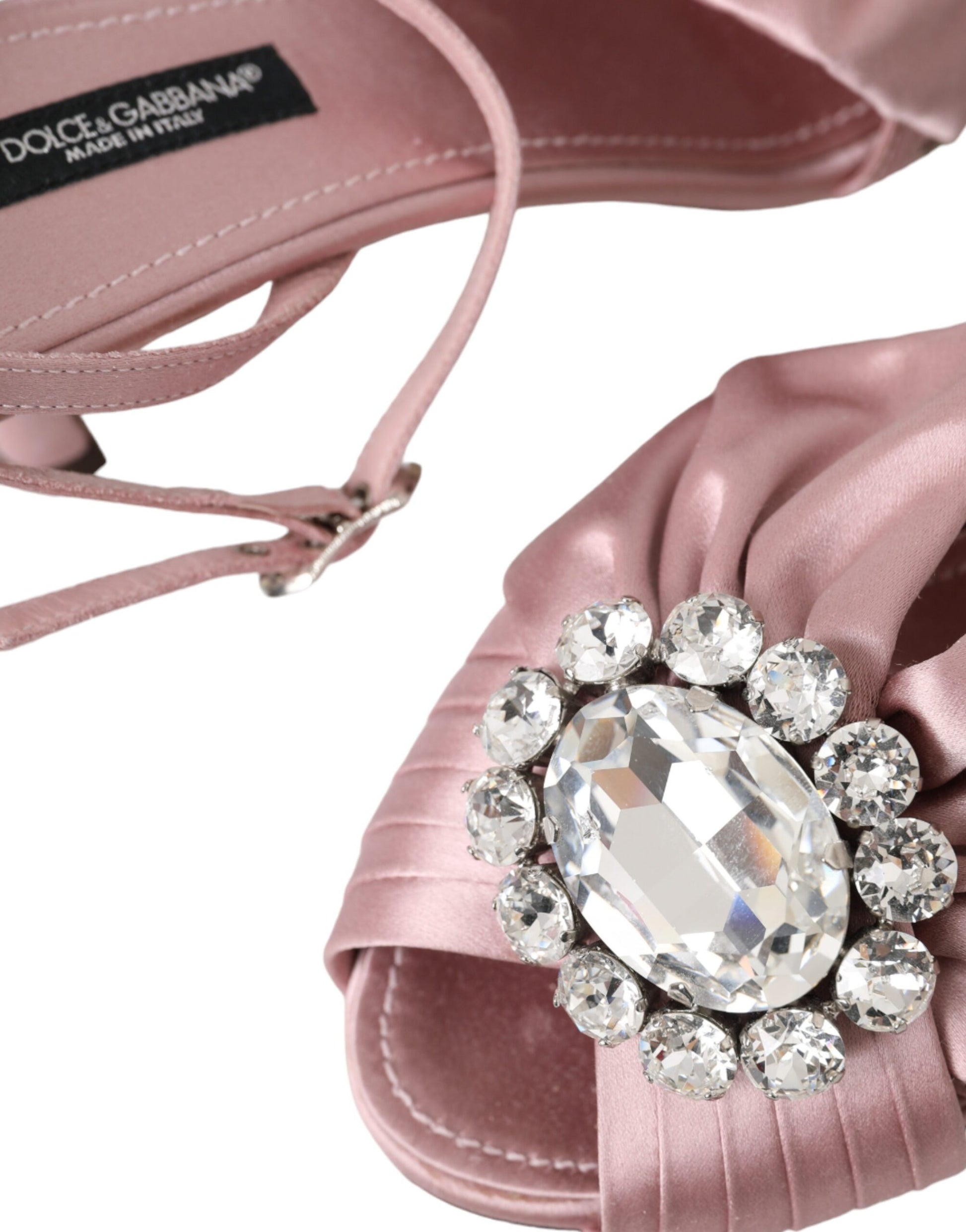Sandales à talons hauts Keira en cristal rose