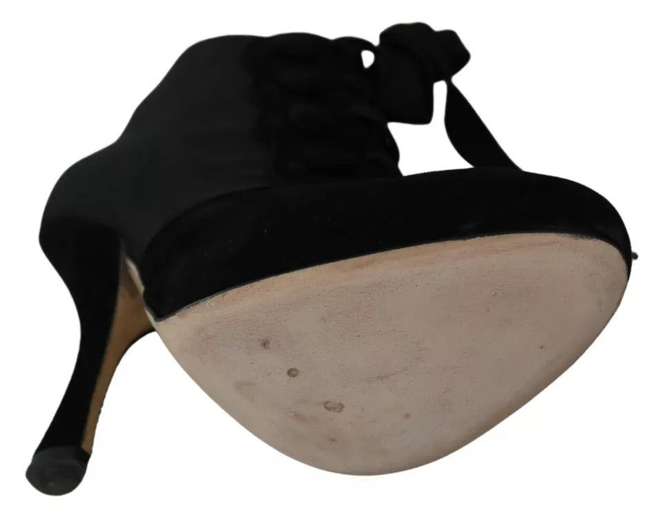 Bottes de cheville en daim noir extensible, chaussures type botte.