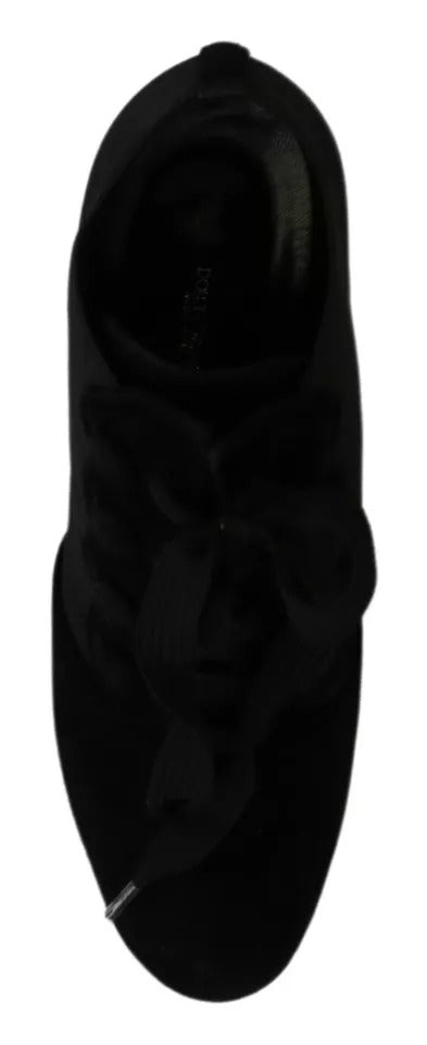 Bottes de cheville en daim noir extensible, chaussures type botte.