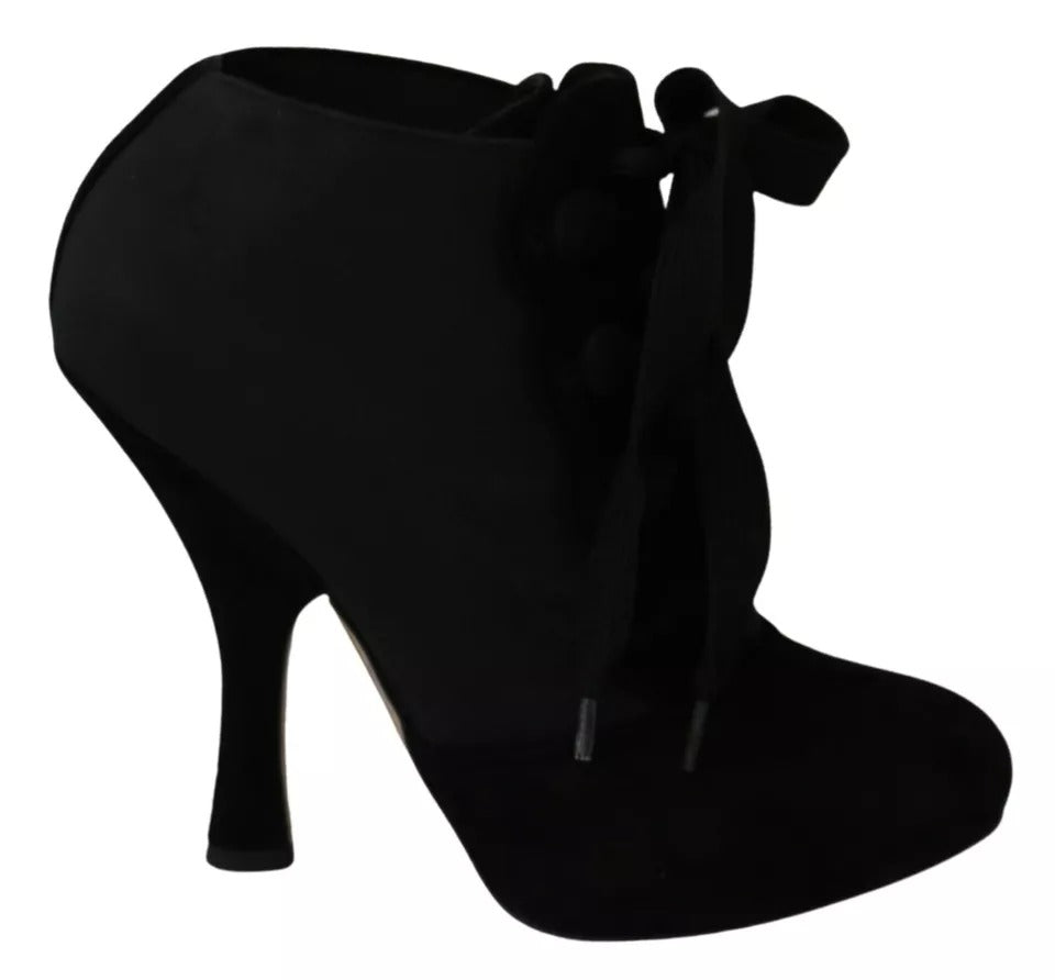 Bottes de cheville en daim noir extensible, chaussures type botte.