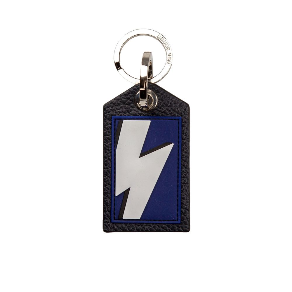 Porte-clés en cuir bleu pour homme