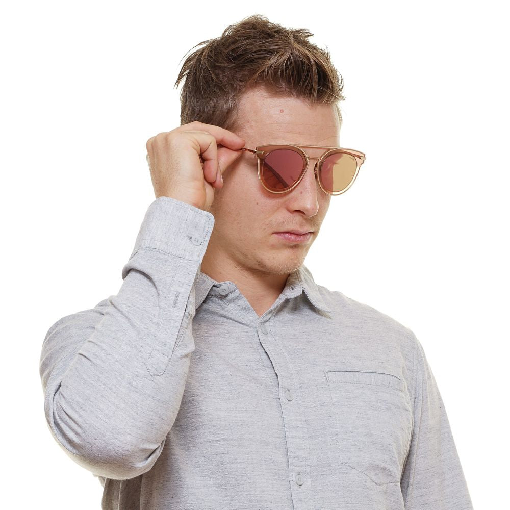 Rose Gold Metal & Plastic Sunglasses