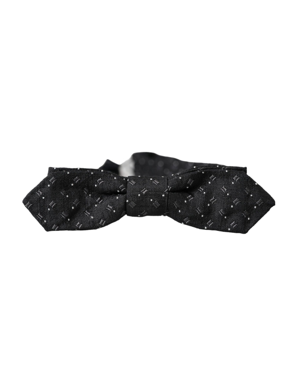 Papillon nœud papillon homme en soie noire à motifs, taille réglable.
