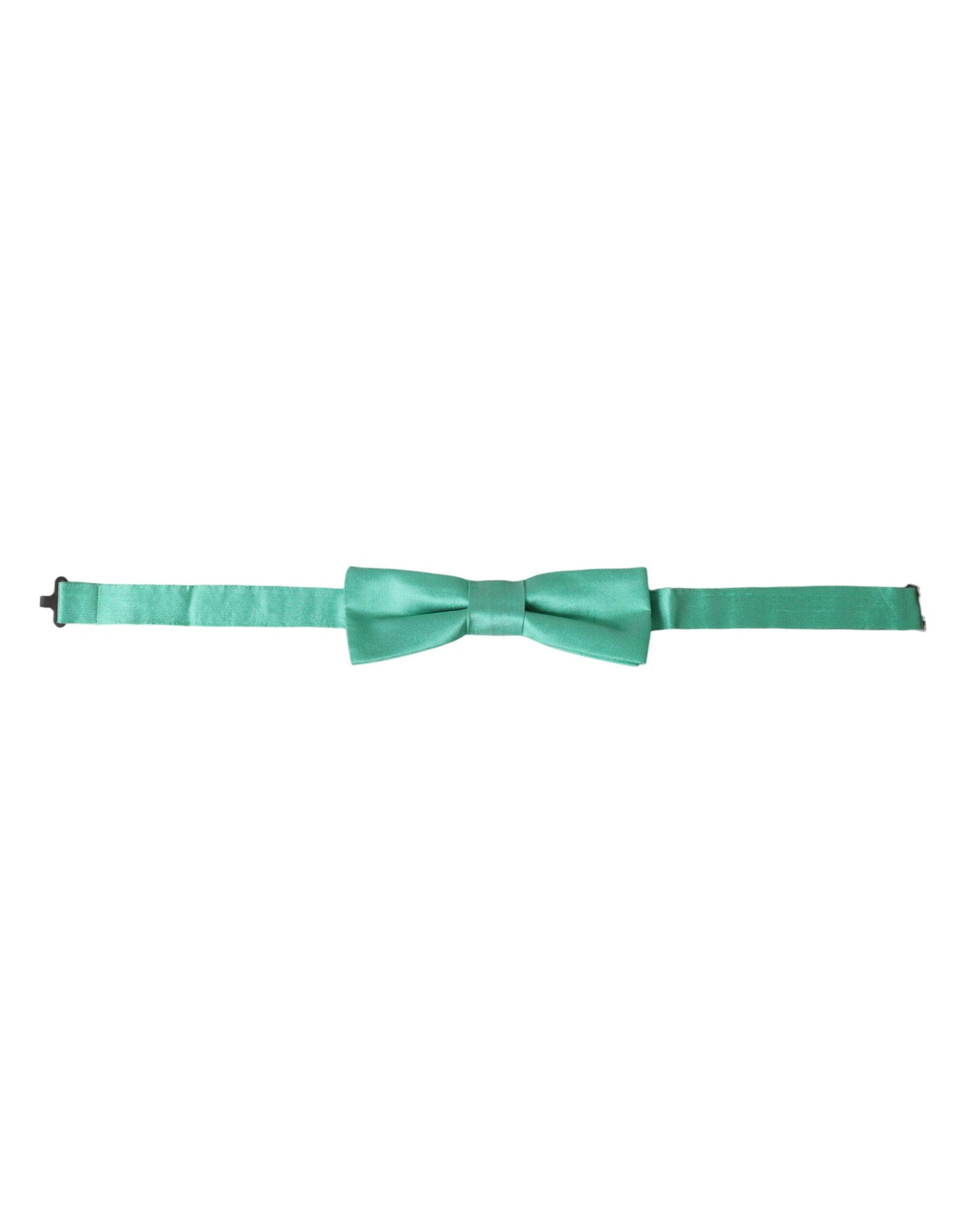 Papillon de cravate pour homme en soie vert menthe, taille réglable.