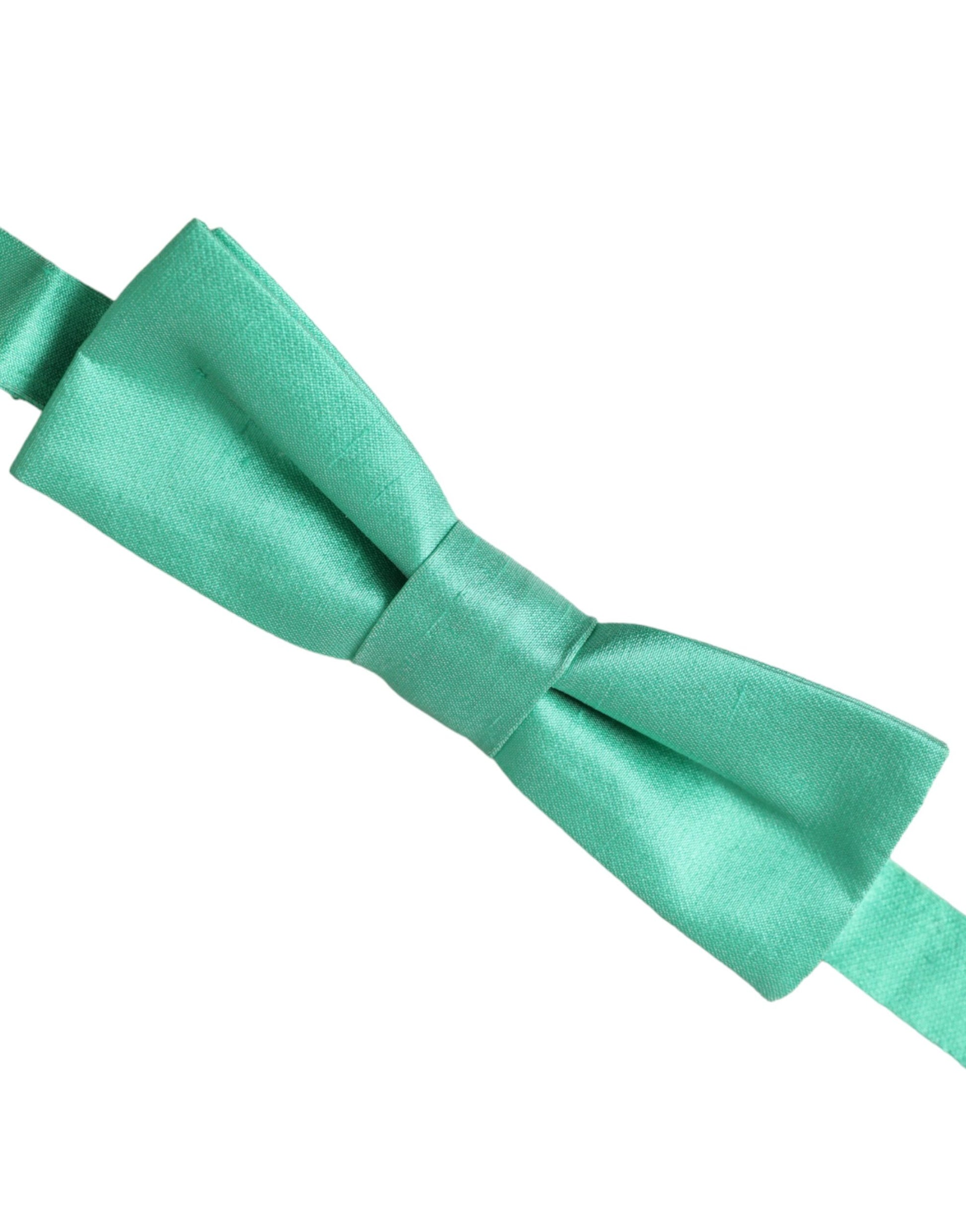 Papillon de cravate pour homme en soie vert menthe, taille réglable.