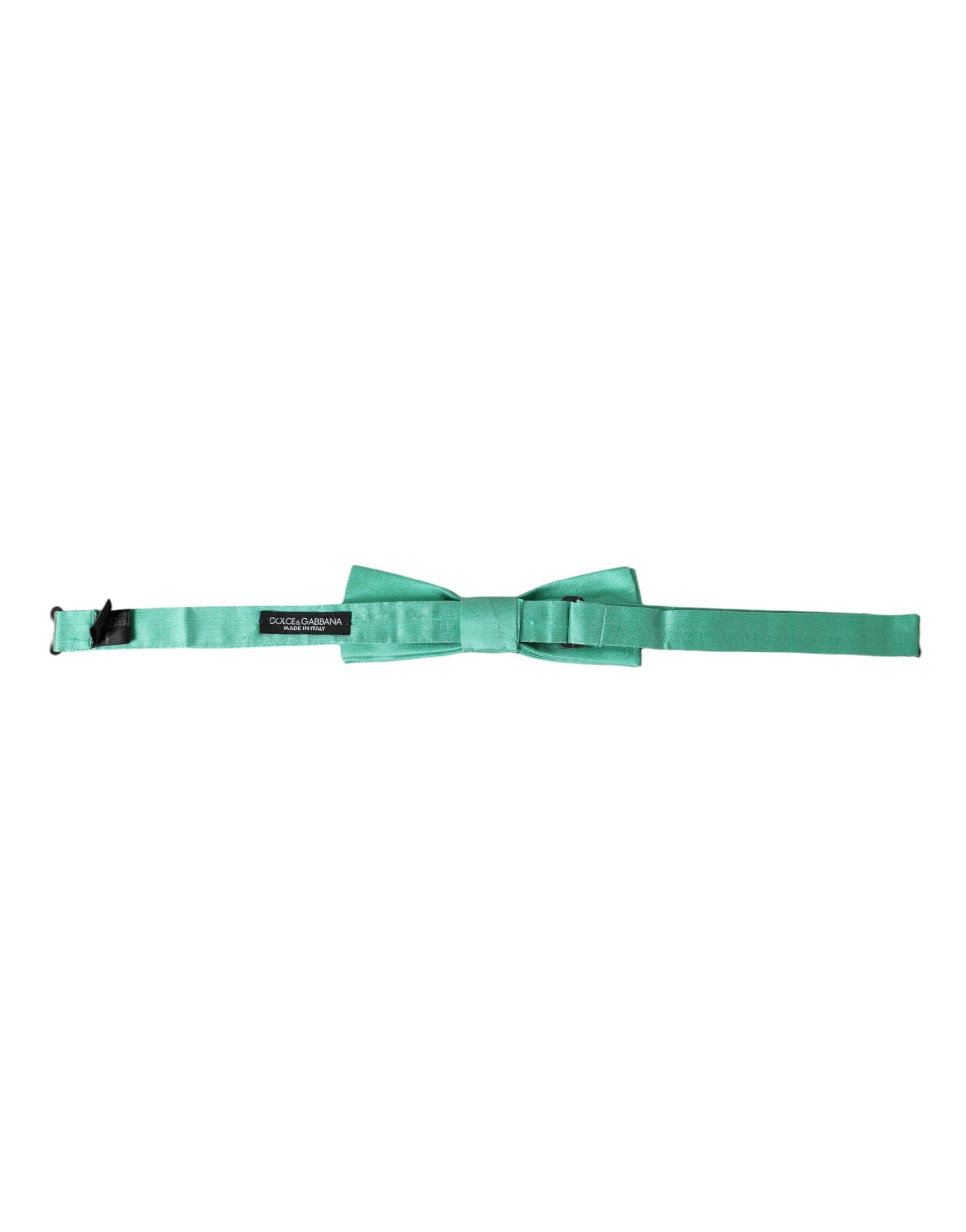 Papillon de cravate pour homme en soie vert menthe, taille réglable.