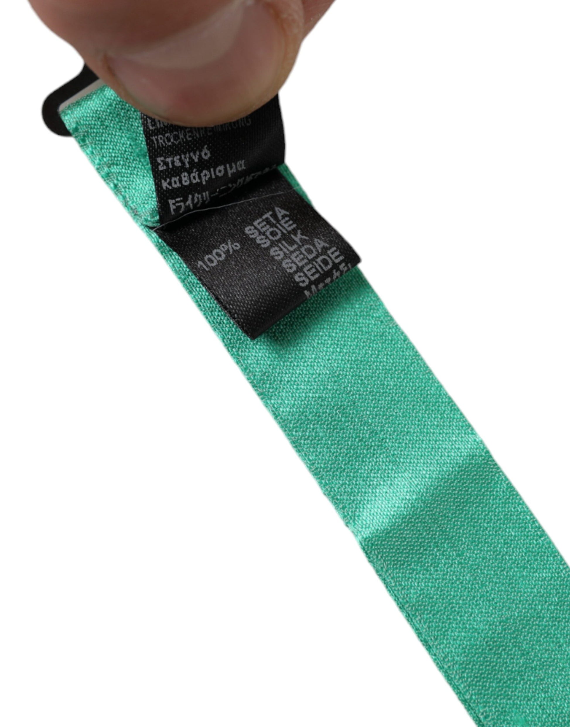 Papillon de cravate pour homme en soie vert menthe, taille réglable.