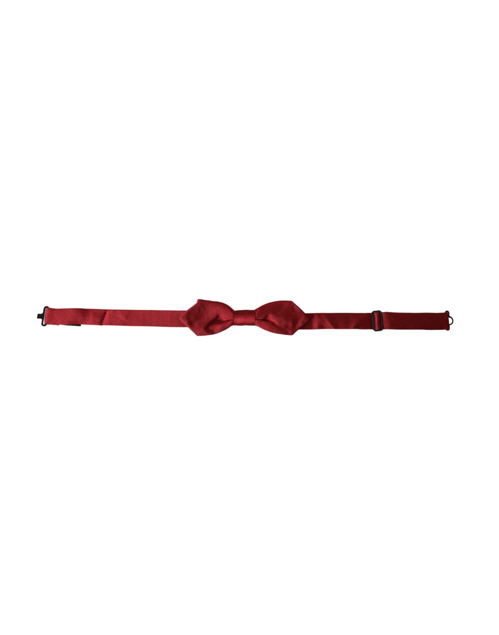 Cravate papillon pour homme en jacquard de soie rouge, taille réglable.