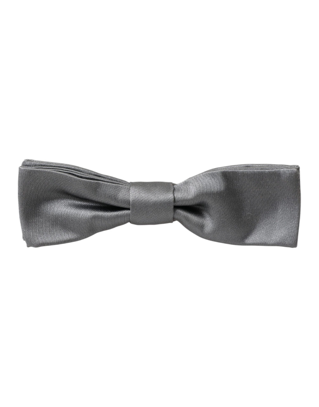 Papillon nœud papillon homme en soie satinée grise, taille réglable.