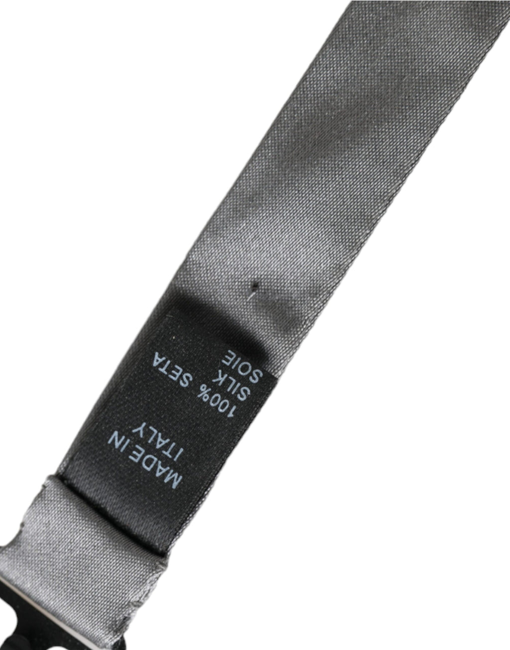 Papillon nœud papillon homme en soie satinée grise, taille réglable.