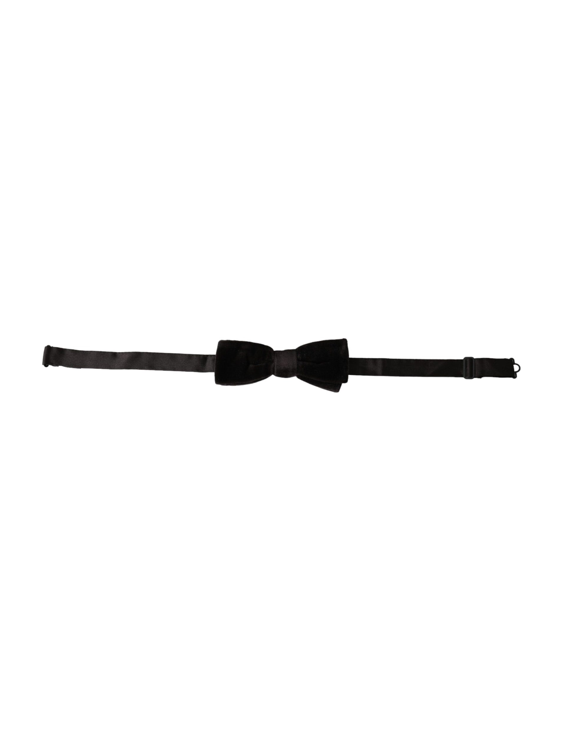 Papillon de cravate pour homme en coton velours noir, taille réglable.
