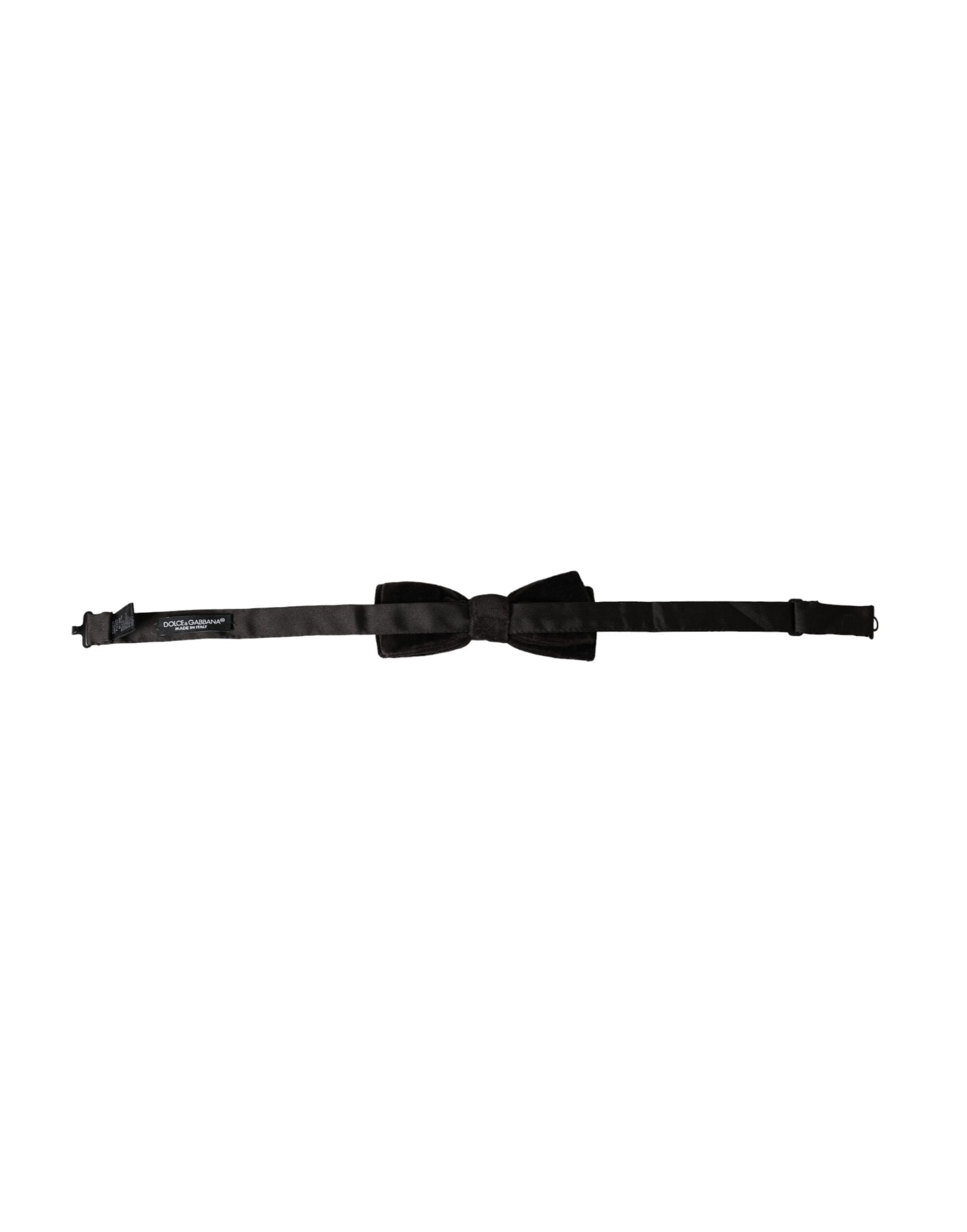 Papillon de cravate pour homme en coton velours noir, taille réglable.