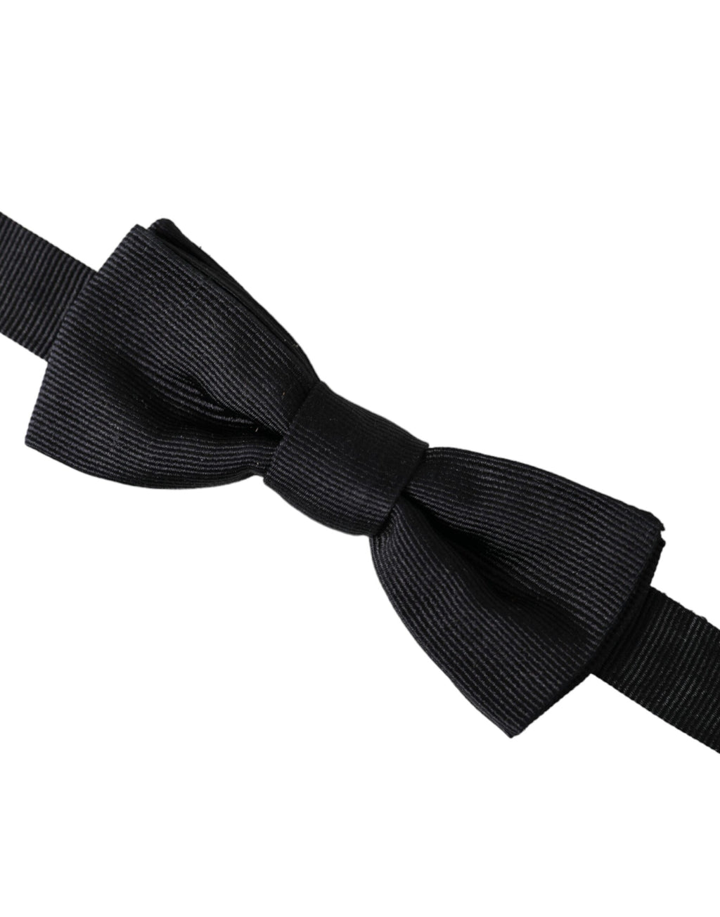Papillon en soie noire réglable pour homme