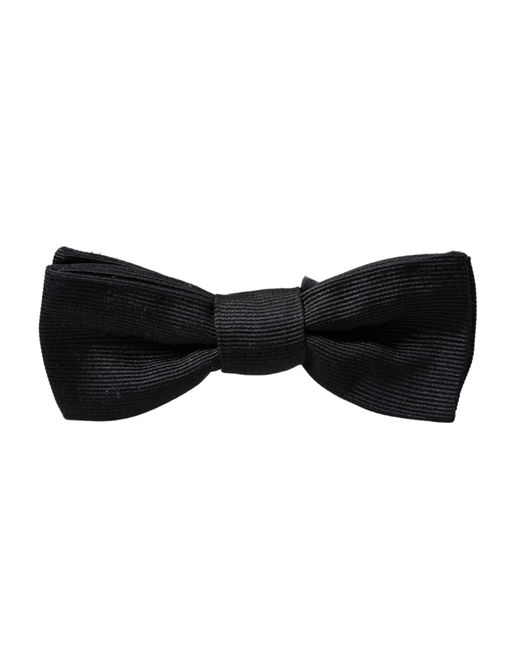 Papillon en soie noire réglable pour homme
