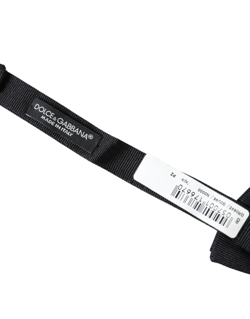 Papillon en soie noire réglable pour homme