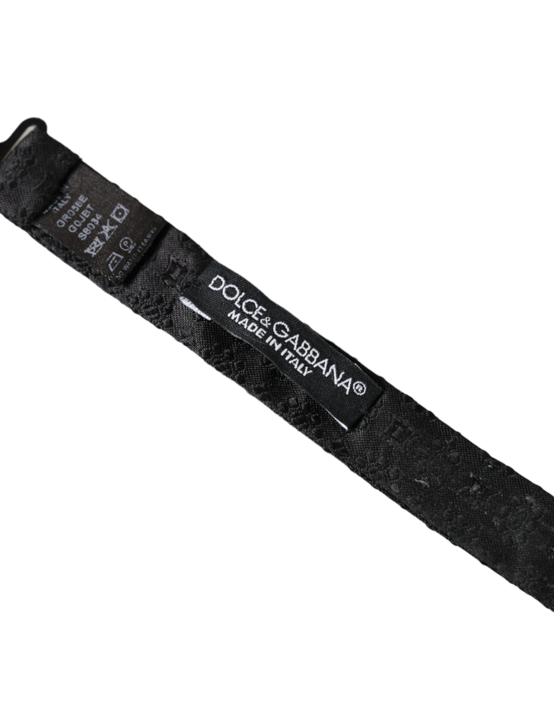 Papillon de cravate pour homme en soie noire, réglable, fantaisie.
