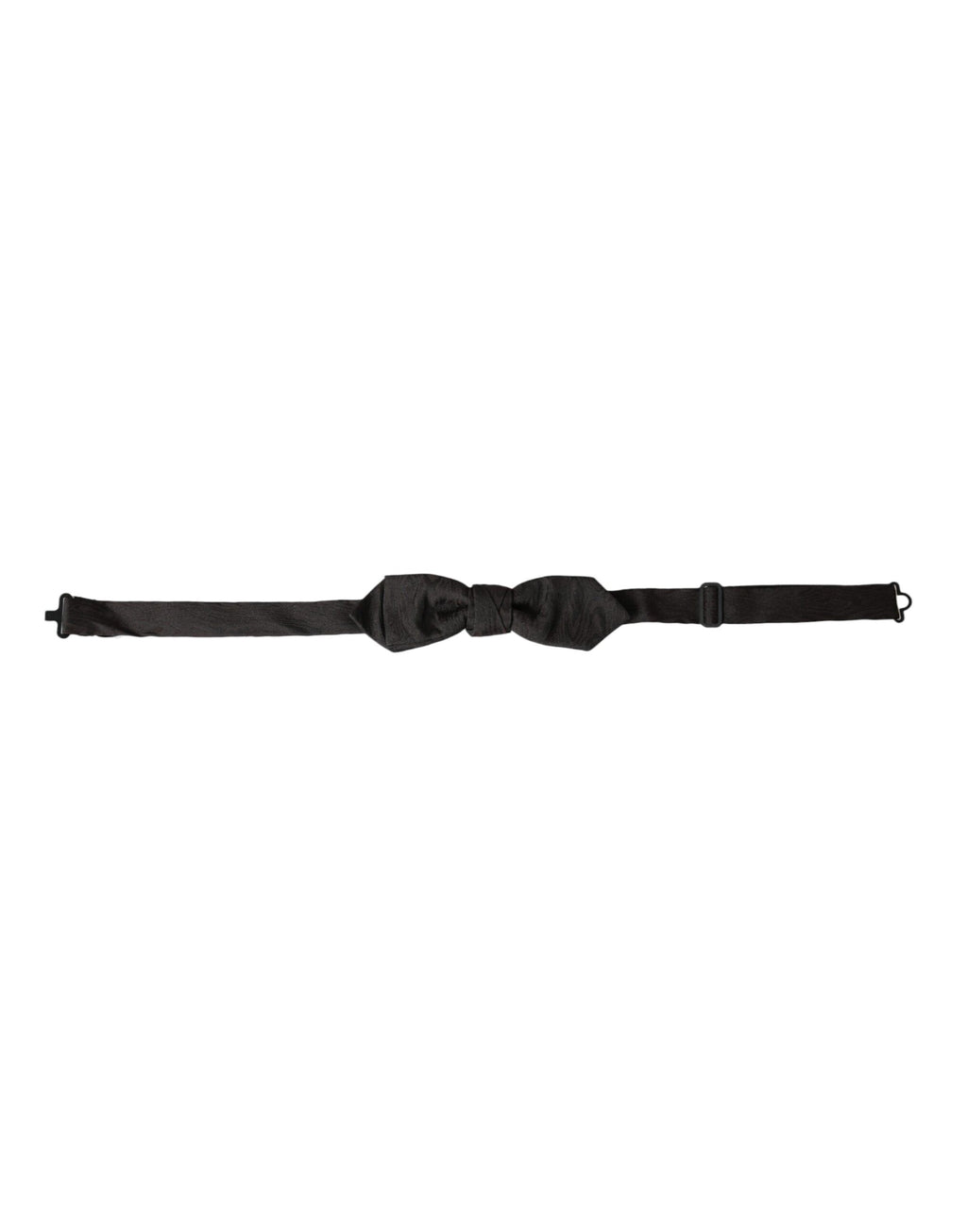 Papillon en soie noire réglable pour homme