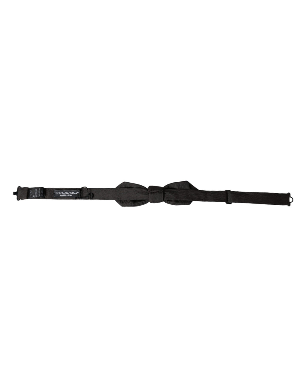 Papillon en soie noire réglable pour homme